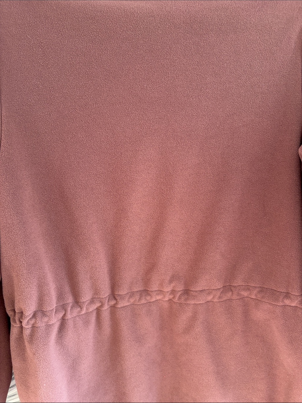Doe & Rae Rust Mauve Open Front Drawstring Jacket - Picture 6 of 6